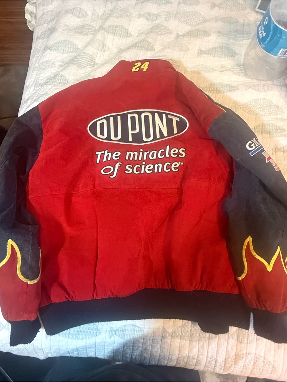 JH Design Jeff Gordon Red & Black Racing Patchwork Jacket - Picture 2 of 5